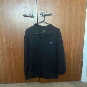 L.L. Bean Black Quilted Pullover